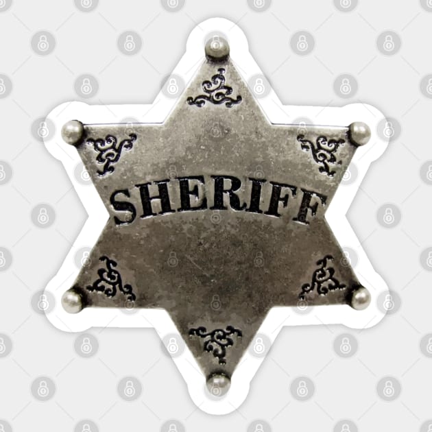 Sheriff Badge Sticker by Buff Geeks Art